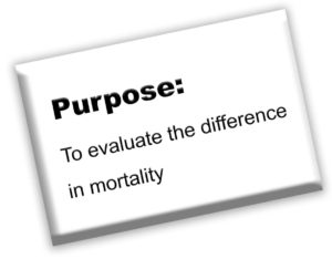Purpose: To evaluate the difference in mortality